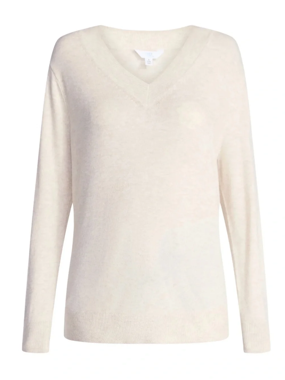 Time and Tru Women's V-Neck Sweater Lightweight in Oatmeal Color